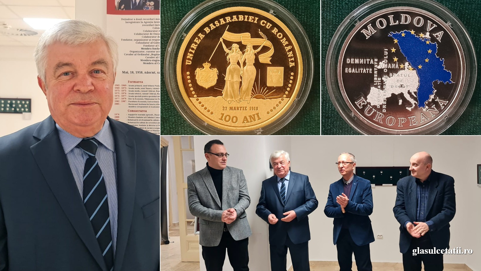 Unul dintre cei mai importanți colecționari din Republica Moldova a expus la Arad peste 200 de monede comemorative din aur și argint emise de BN de dincolo de Prut