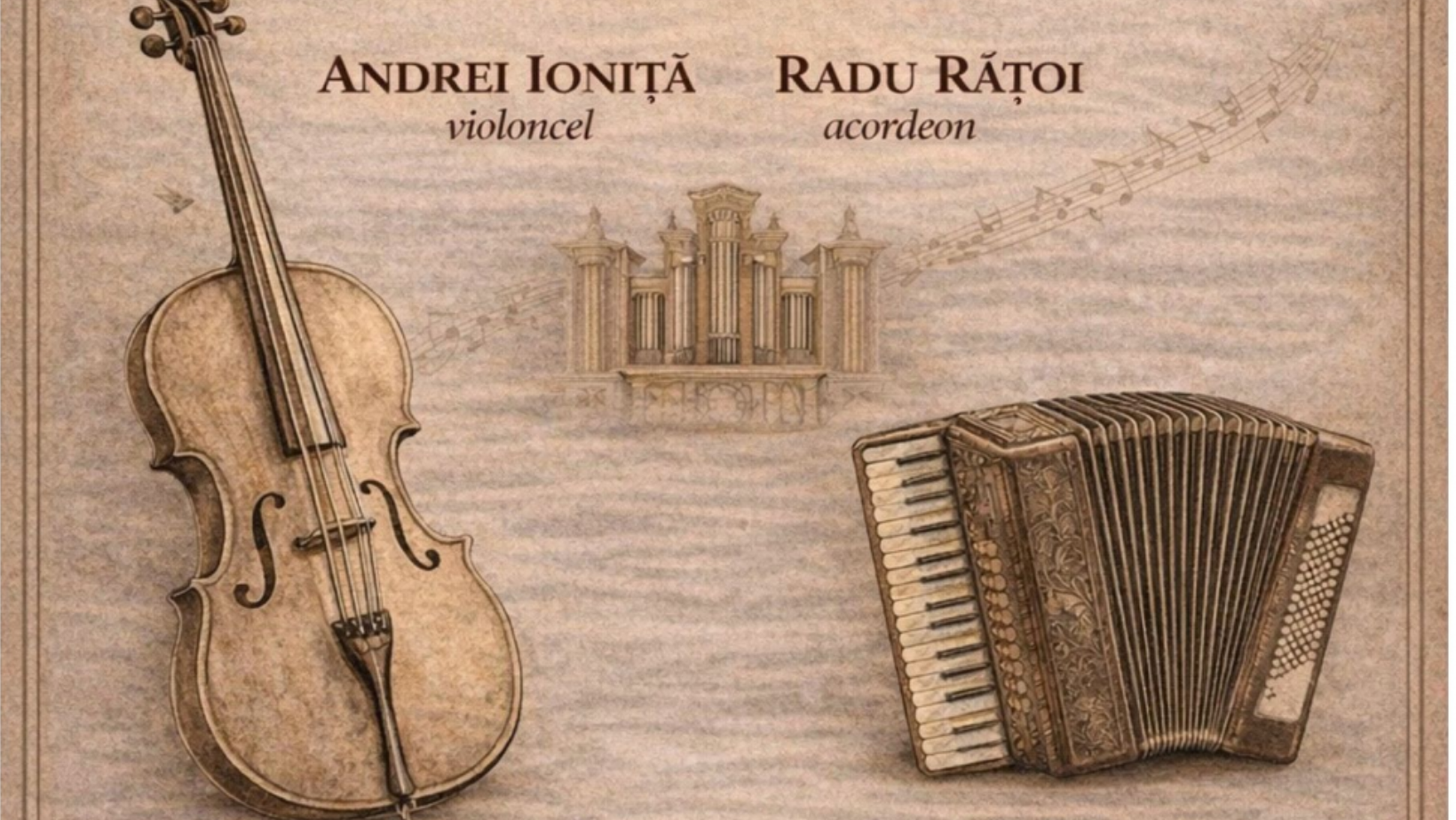 Recital extraordinar de violoncel și acordeon dedicat Zilei Culturii Naționale, la Chișinău