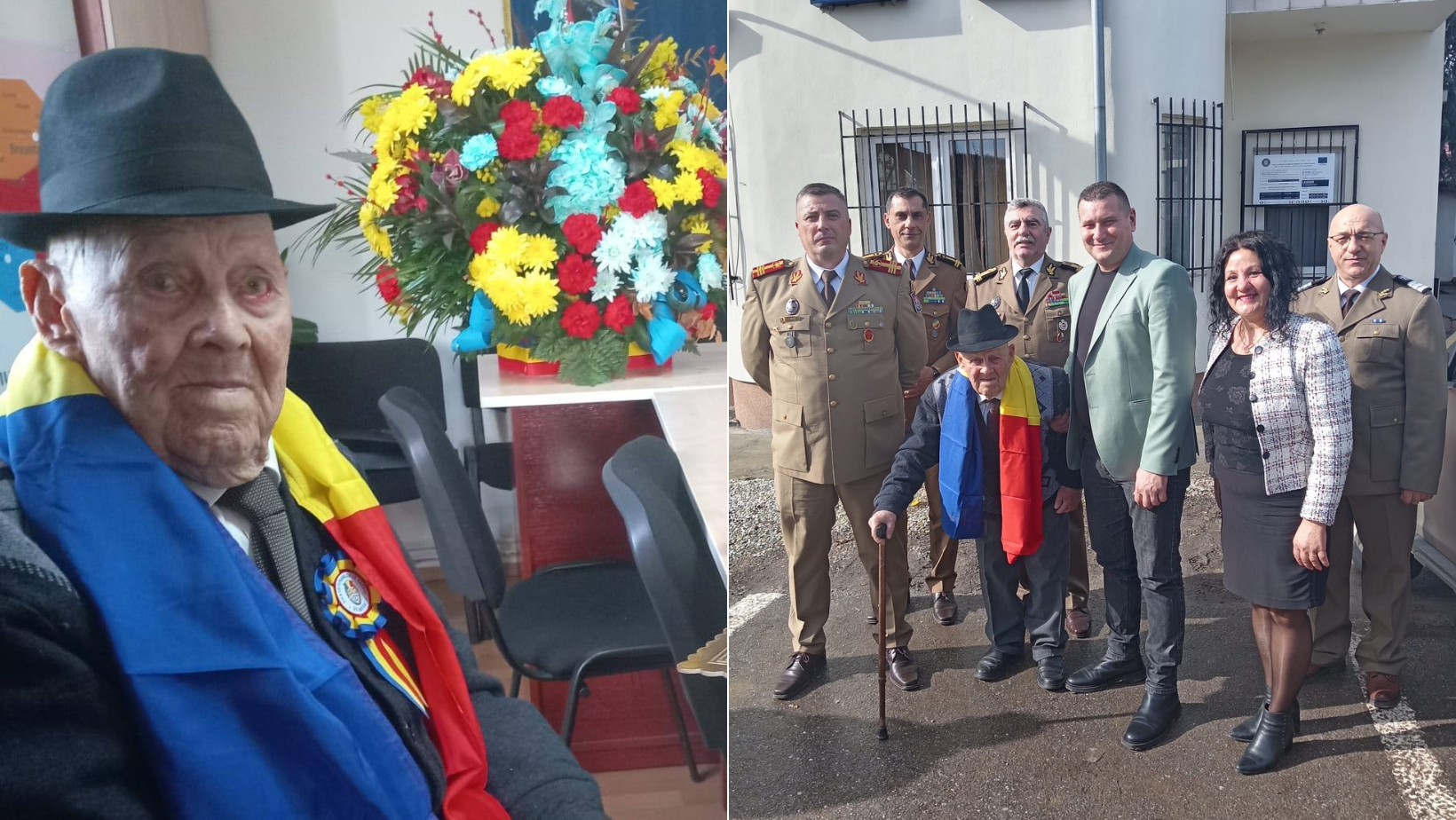 Veteranul de război Dumitru Chircan, sărbătorit la venerabila vârstă de 106 ani