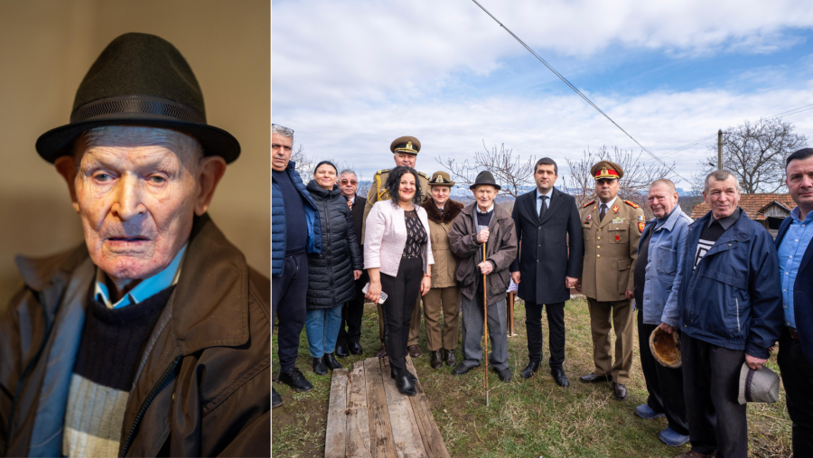 Veteranul de război Constantin Păunescu a împlinit venerabila vârstă de 103 ani