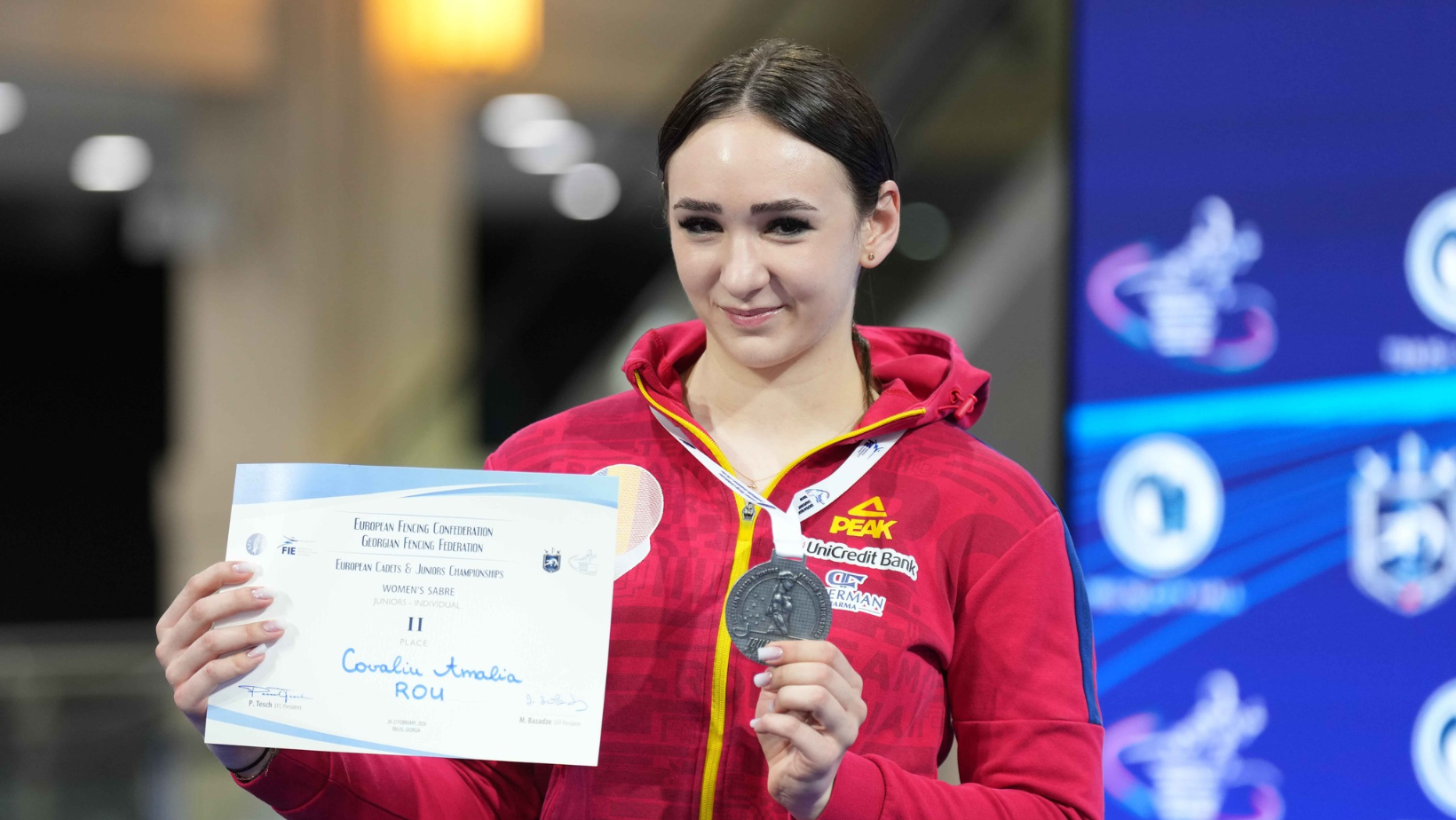 Amalia Covaliu a câștigat medalia de argint la Campionatul European de scrimă pentru juniori de la Tbilisi