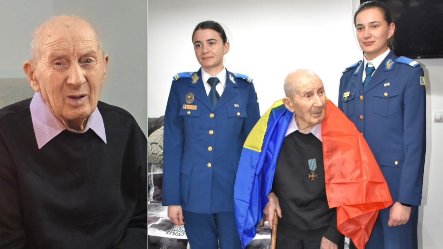Veteranul de război Scorțaru Neculai, sărbătorit la împlinirea venerabilei vârste de 105 ani