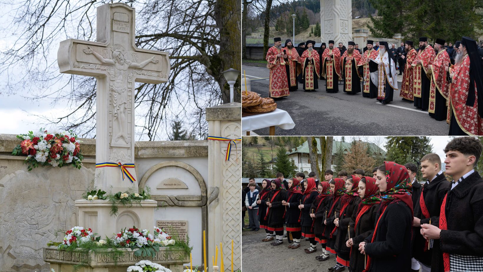 Românii uciși în urmă cu 85 de ani la Fântâna Albă, comemorați la Mănăstirea Putna