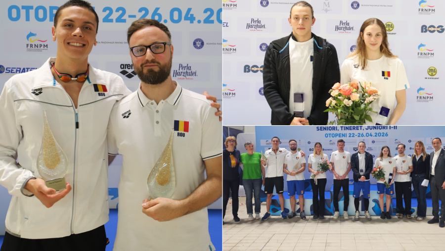 David Popovici a fost desemnat Sportivul Anului 2025, iar Adrian Rădulescu a primit trofeul pentru Antrenorul Anului în natația românească