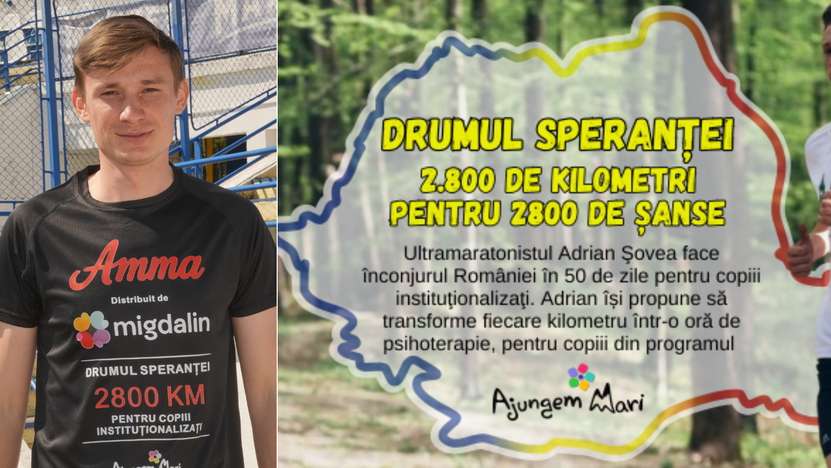Ultramaratonistul Adrian Şovea face înconjurul României în 50 de zile pentru a ajuta copiii instituţionalizaţi