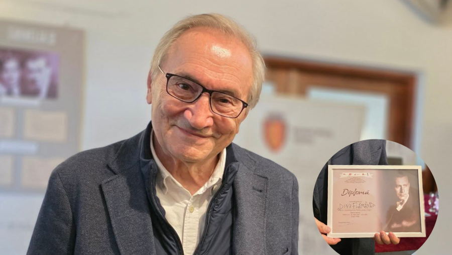 Poetul și traducătorul Dinu Flămând, laureatul din acest an al Premiului Național pentru Poezie „Lucian Blaga” Opera Omnia