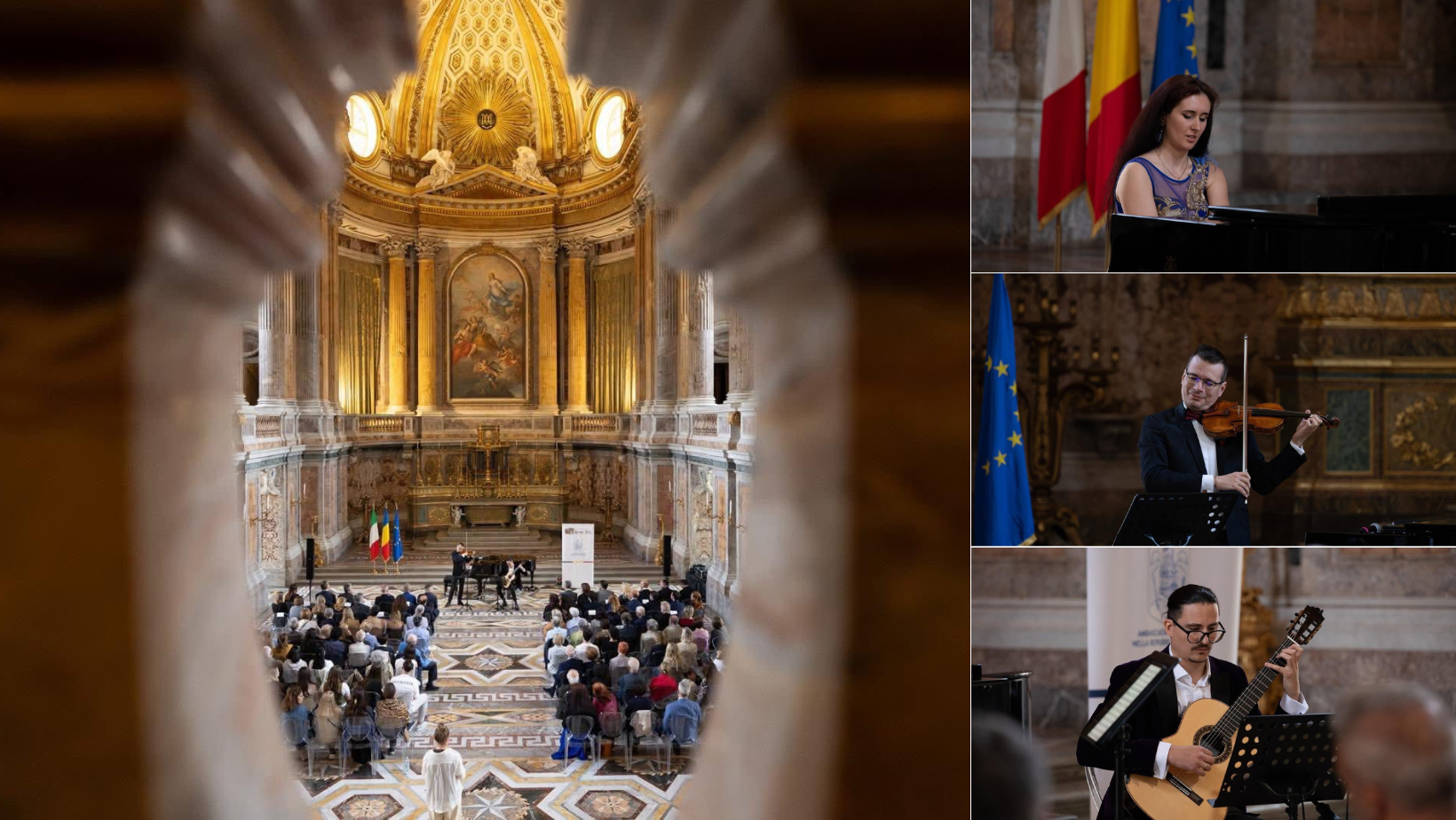 Sînziana Mircea, Alexandru Tomescu și Dragoș Ilie, recital extraordinar la Reggia di Caserta de Ziua Europei