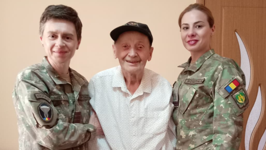 Veteranul de război Constantin Gălățanu a împlinit venerabila vârstă de 104 ani