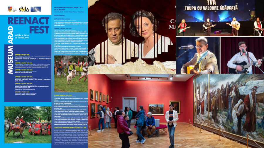 Noaptea Europeană a Muzeelor - Expoziții inedite, robotică, tururi ghidate, ateliere de artă și  spectacole în aer liber cu mari actori ai scenei românești, la Arad