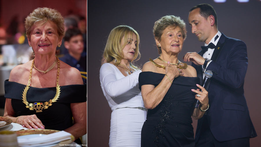 Marta Karolyi, fosta antrenoare a Nadiei Comăneci, a primit cea mai înaltă distincție a olimpismului românesc – Colanul de Aur