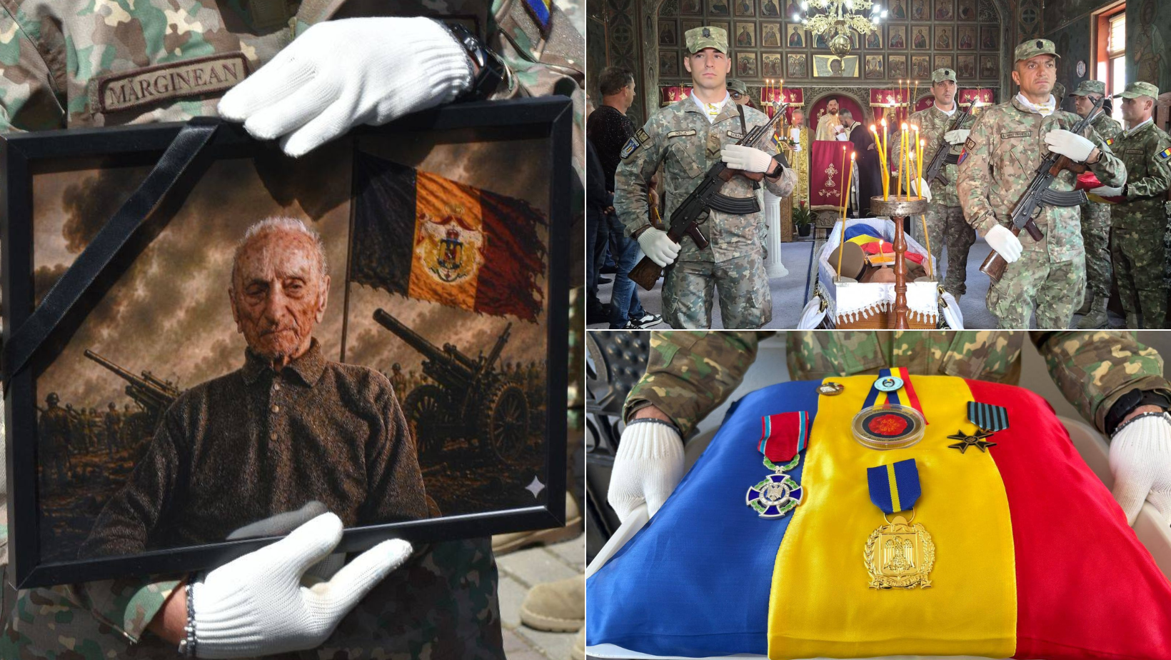 Veteranul de război Ilie Ciocan, înmormântat cu onoruri militare la 112 ani