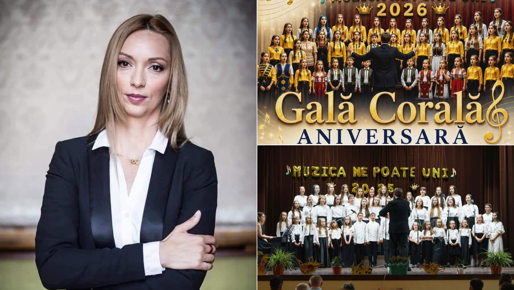 Anna Ungureanu, la Gala Aniversară a Corului Liceului Teoretic „Gheorghe Lazăr” din Pecica