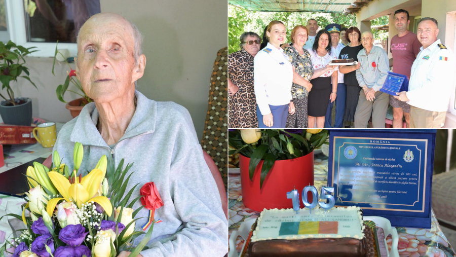 Veteranul de război Alexandru Stancu a împlinit 105 ani