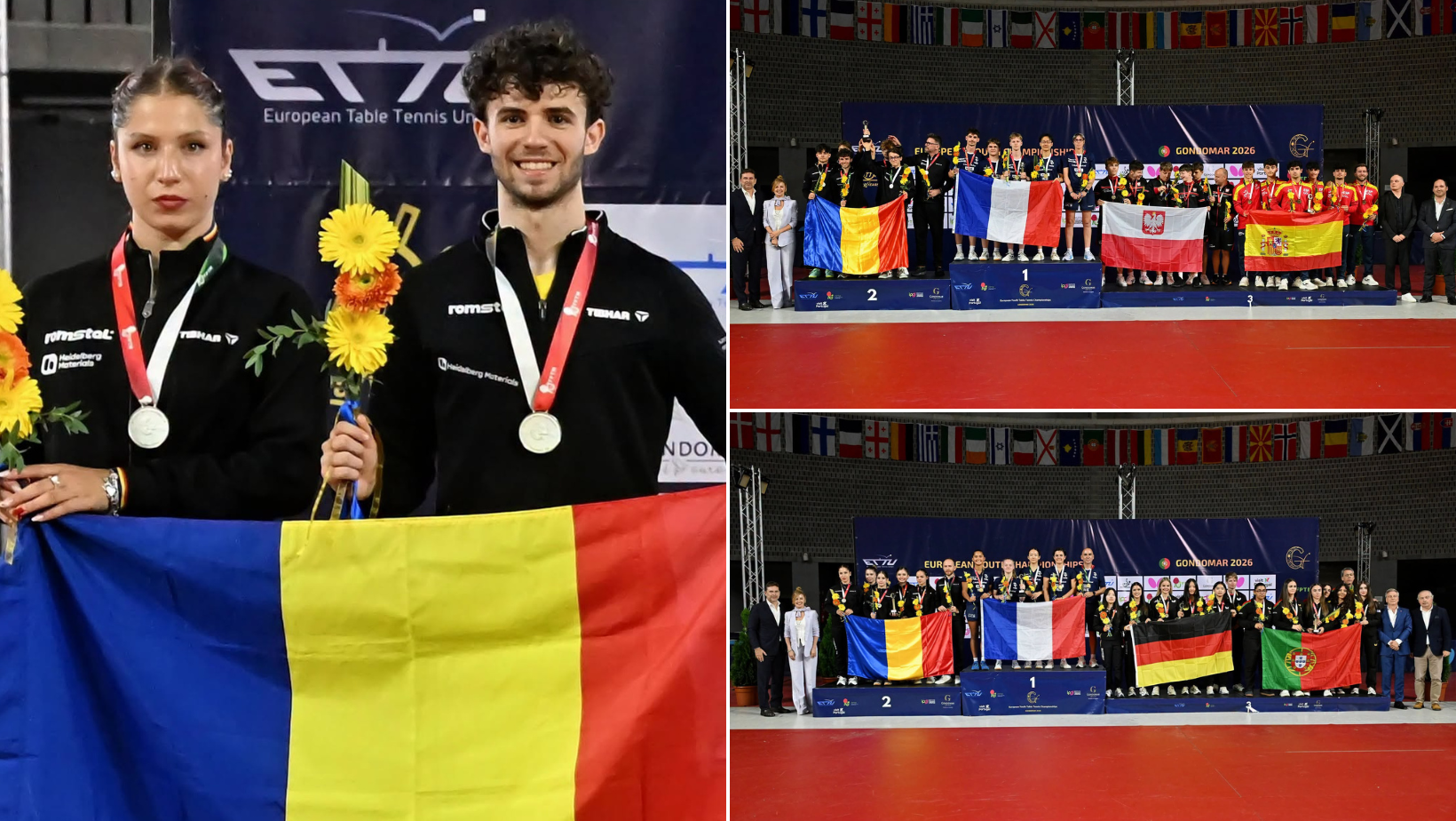 Sportivii români au urcat de 3 ori pe podium la Campionatul European de Tenis de Masă Juniori