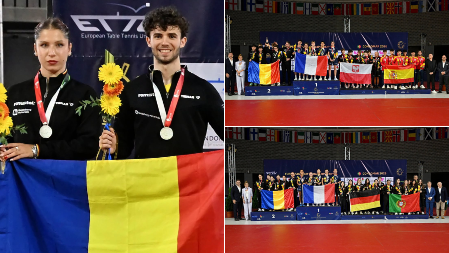 Sportivii români au urcat de 3 ori pe podium la Campionatul European de Tenis de Masă Juniori