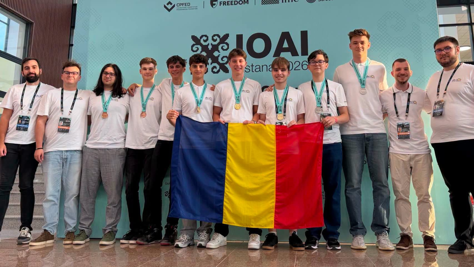 Elevii români au câștigat 3 medalii de aur, 2 de argint și 3 de bronz la Olimpiada Internațională de Inteligență Artificială – IOAI 2026