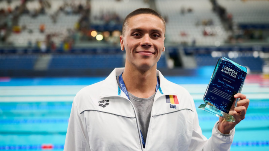 David Popovici a primit Trofeul pentru cel mai bun înotător din Europa în 2025