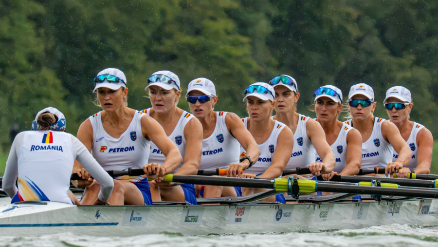 Medalie de aur și record mondial pentru Echipajul feminin de 8+1 al României la Campionatele de Canotaj de la Amsterdam