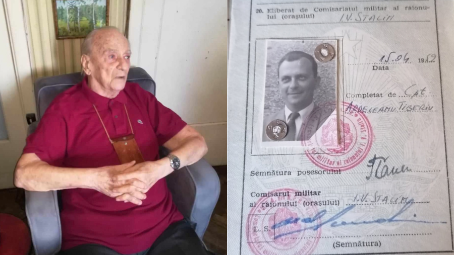 Veteranul de război Ioan-Eugen Stănescu a împlinit venerabila vârstă de 103 ani