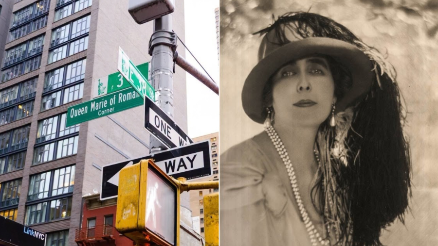 O intersecție din centrul New York-ului, dedicată oficial Reginei Maria a României