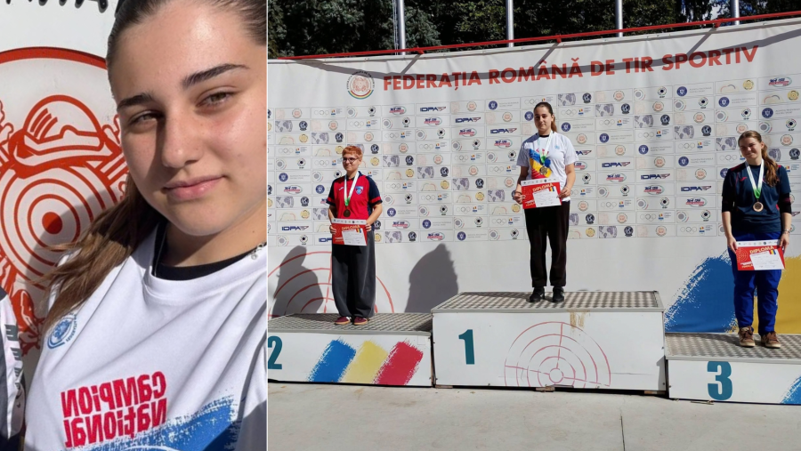 Pistolara arădeană Alexia Filimon este campioană și vicecampioană la tineret