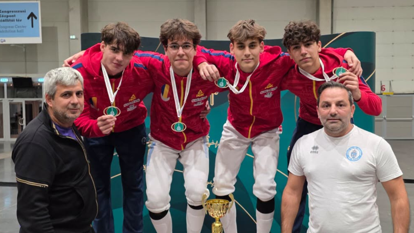 Echipa masculină de cadeți a României a câștigat medalia de aur la Cupa Mate-Huniber de la Budapesta