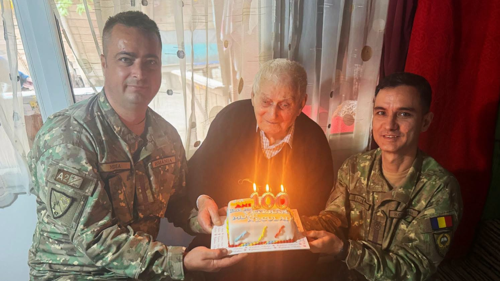 Veteranul de război Neculai Mușu a împlinit 100 de ani