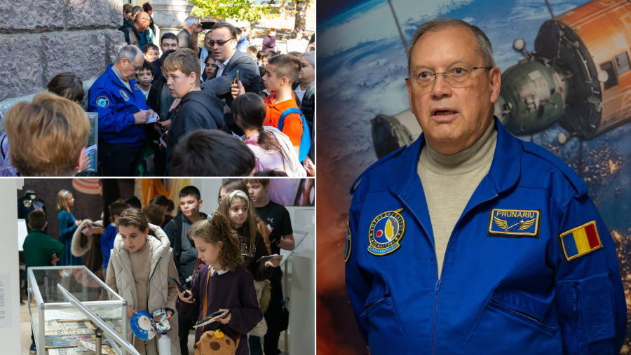 Unicate mondiale din istoria astronauticii, expuse la Arad în prezența cosmonautului Dumitru Prunariu și a artistului Alec Bartos