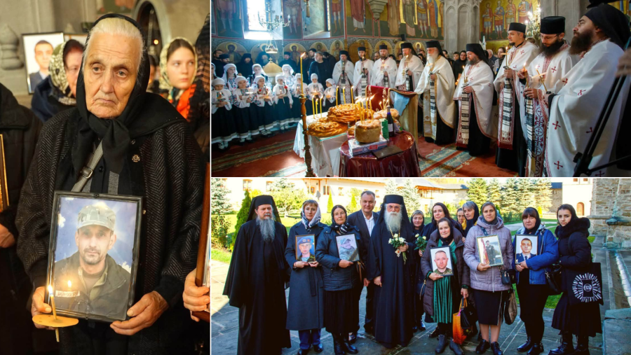 Românii căzuți în războiul din Ucraina, pomeniți la Mănăstirea Putna