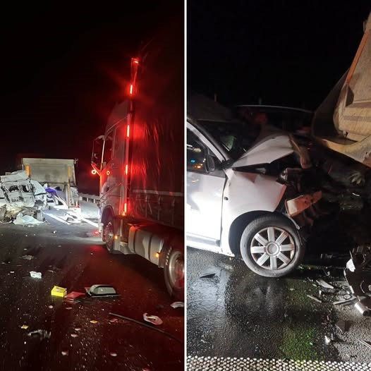 Trei răniți după un accident în lanț pe A1, în zona Belinț. Circulația, blocată mai multe ore